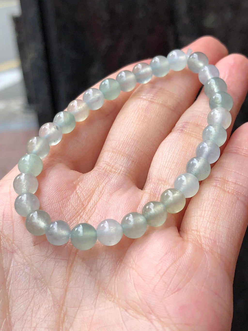 Icy Pastel Colours Jade Beads Bracelet