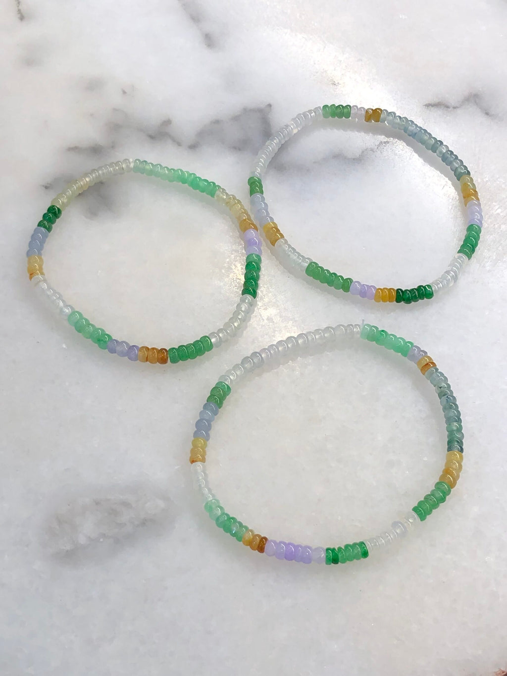 Three-Layer Mixed Jade Bracelets