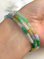 Three-Layer Mixed Jade Bracelets