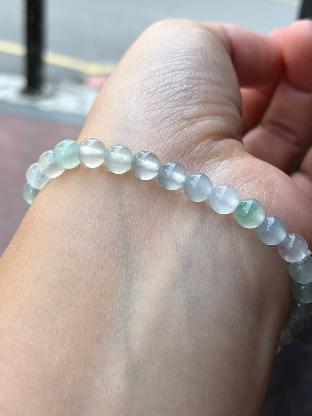 Icy Pastel Colours Jade Beads Bracelet
