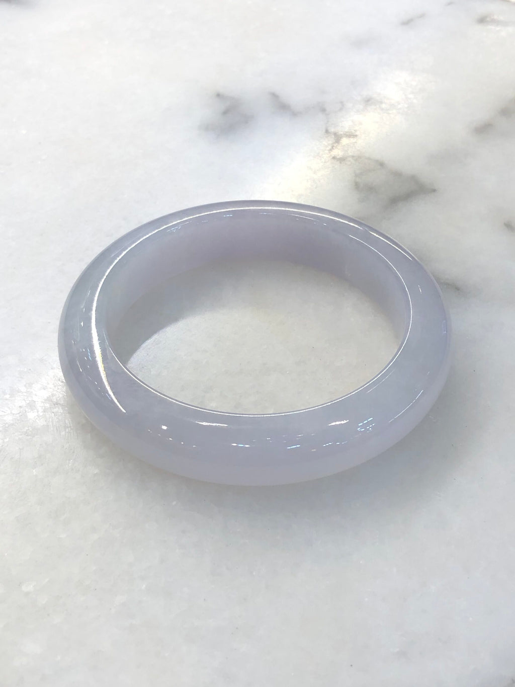 Icy Light Lavender Jade Bangle