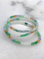 Three-Layer Mixed Colours Jade Bracelets