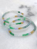 Three-Layer Mixed Colours Jade Bracelets