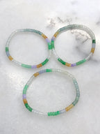 Three-Layer Mixed Colours Jade Bracelets