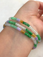 Three-Layer Mixed Colours Jade Bracelets