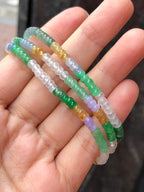 Three-Layer Mixed Colours Jade Bracelets