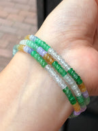 Three-Layer Mixed Colours Jade Bracelets