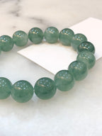 Icy Bluish Green Floral Jade Bracelet