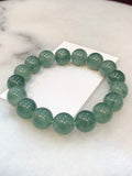 Icy Bluish Green Floral Jade Bracelet