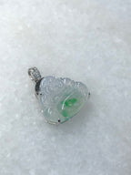 Icy Green Jade Buddha Pendant