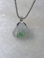 Icy Green Jade Buddha Pendant