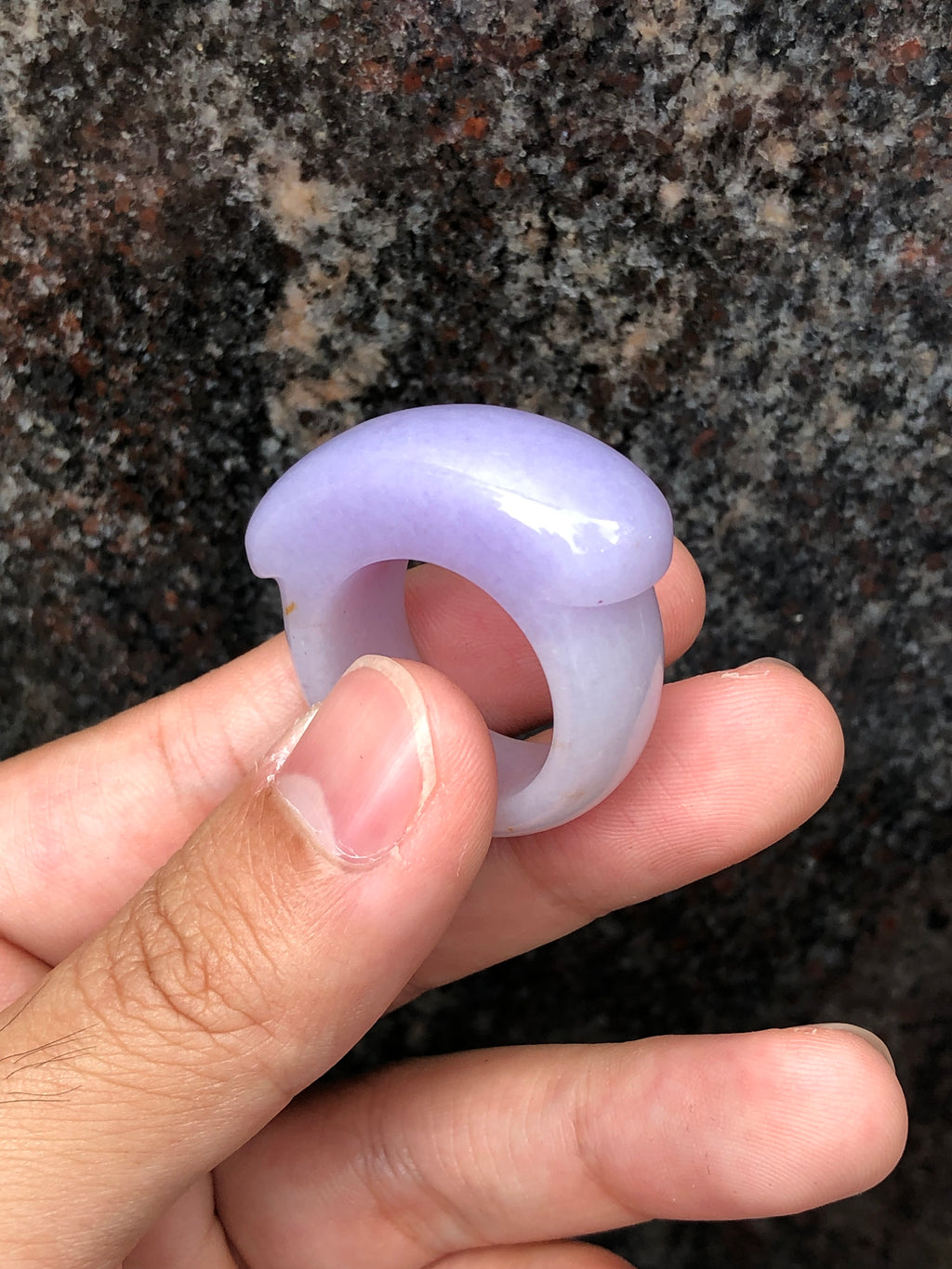 Lavender Jadeite Saddle Ring