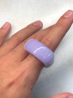 Lavender Jadeite Saddle Ring