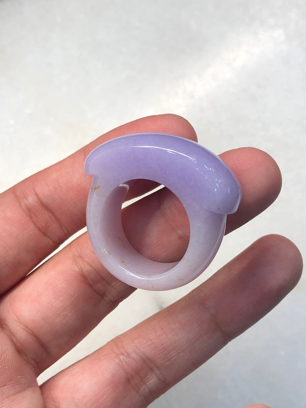Lavender Jadeite Saddle Ring