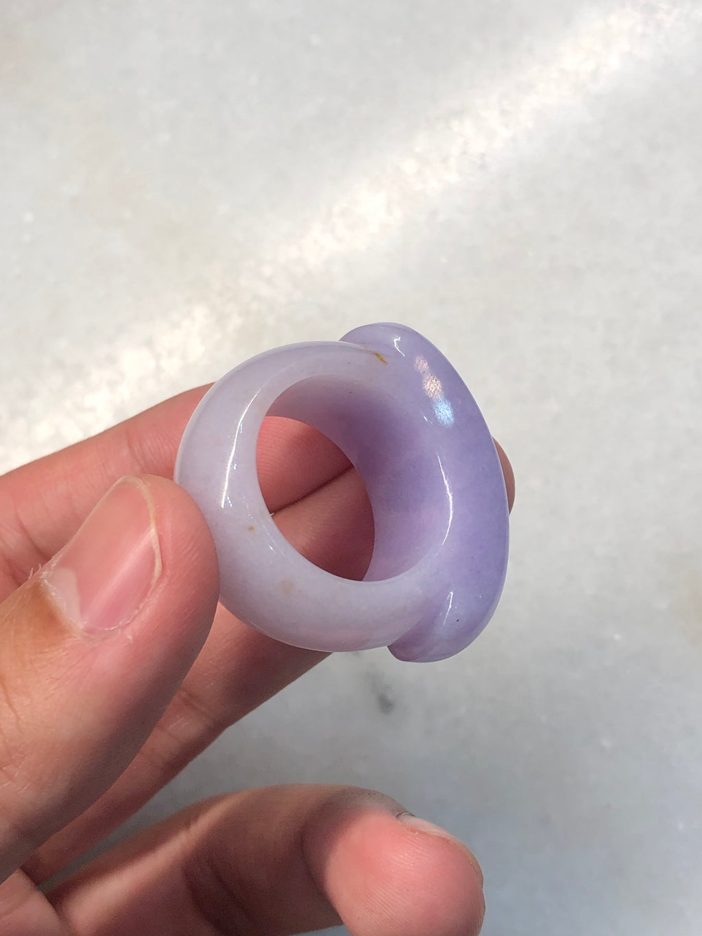 Lavender Jadeite Saddle Ring