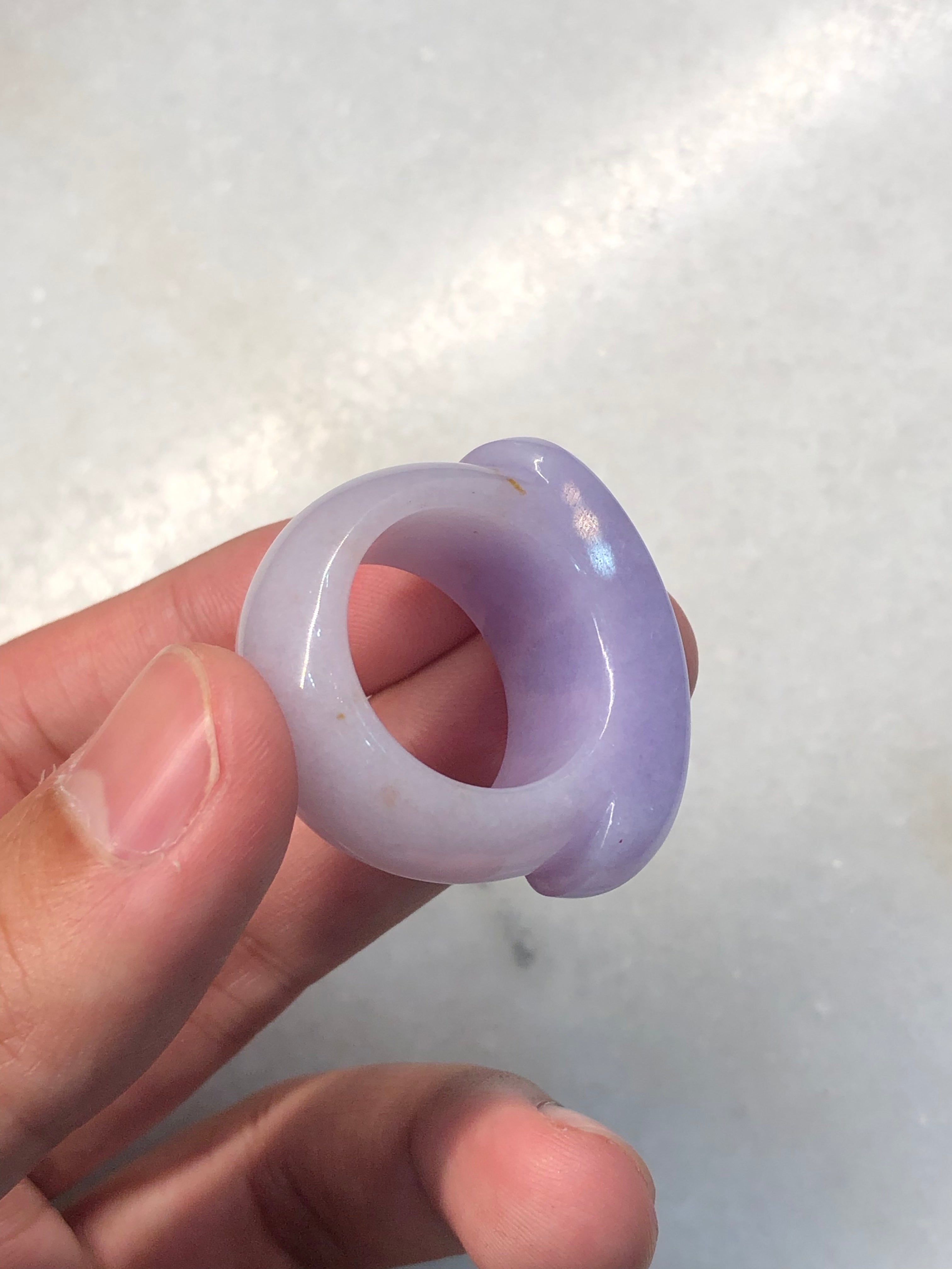 Lavender Jadeite Saddle Ring
