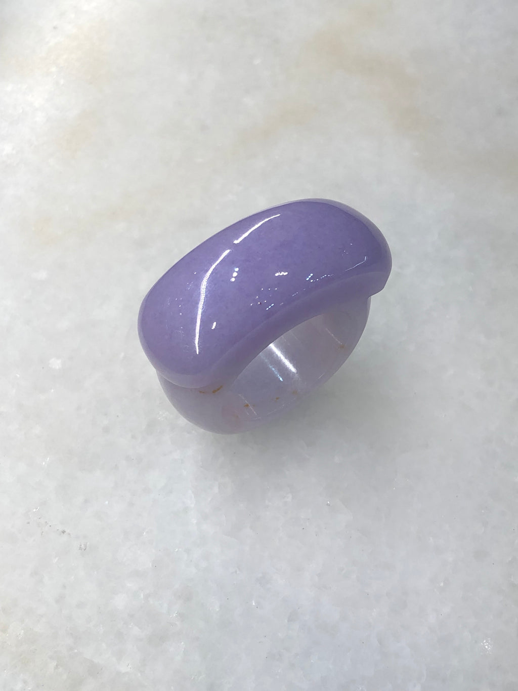 Lavender Jadeite Saddle Ring