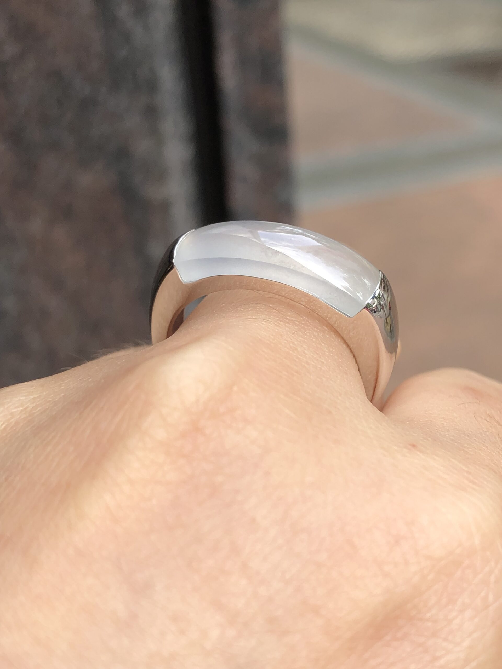 Icy Jade Saddle Ring