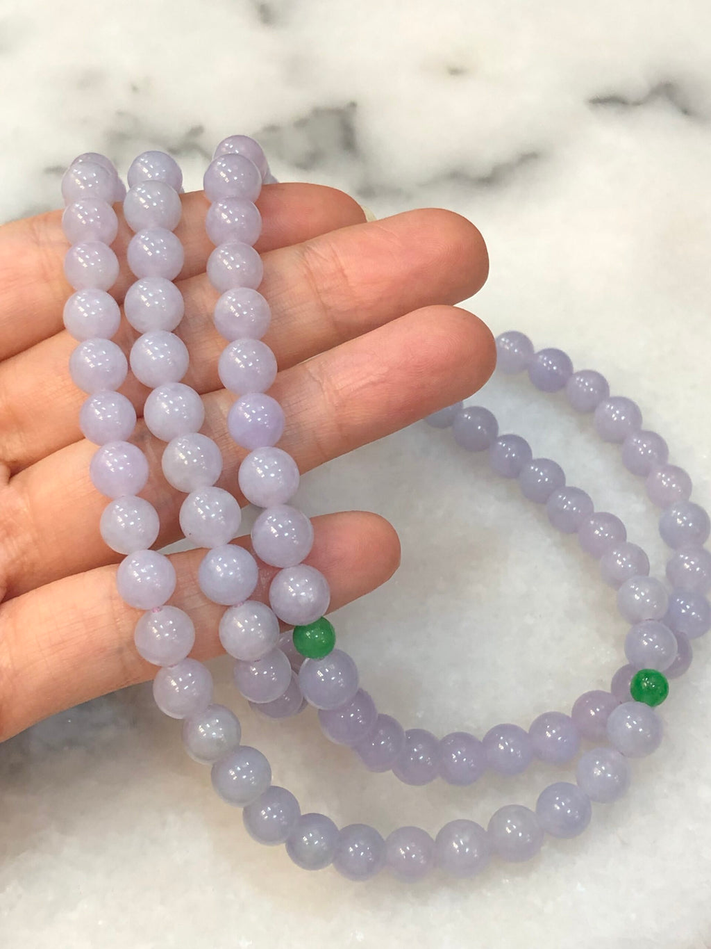 Lavender Jade Beads Necklace