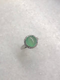 Natural Type A Icy Green Cabochon Jadeite Ring | ClassicJade Singapore