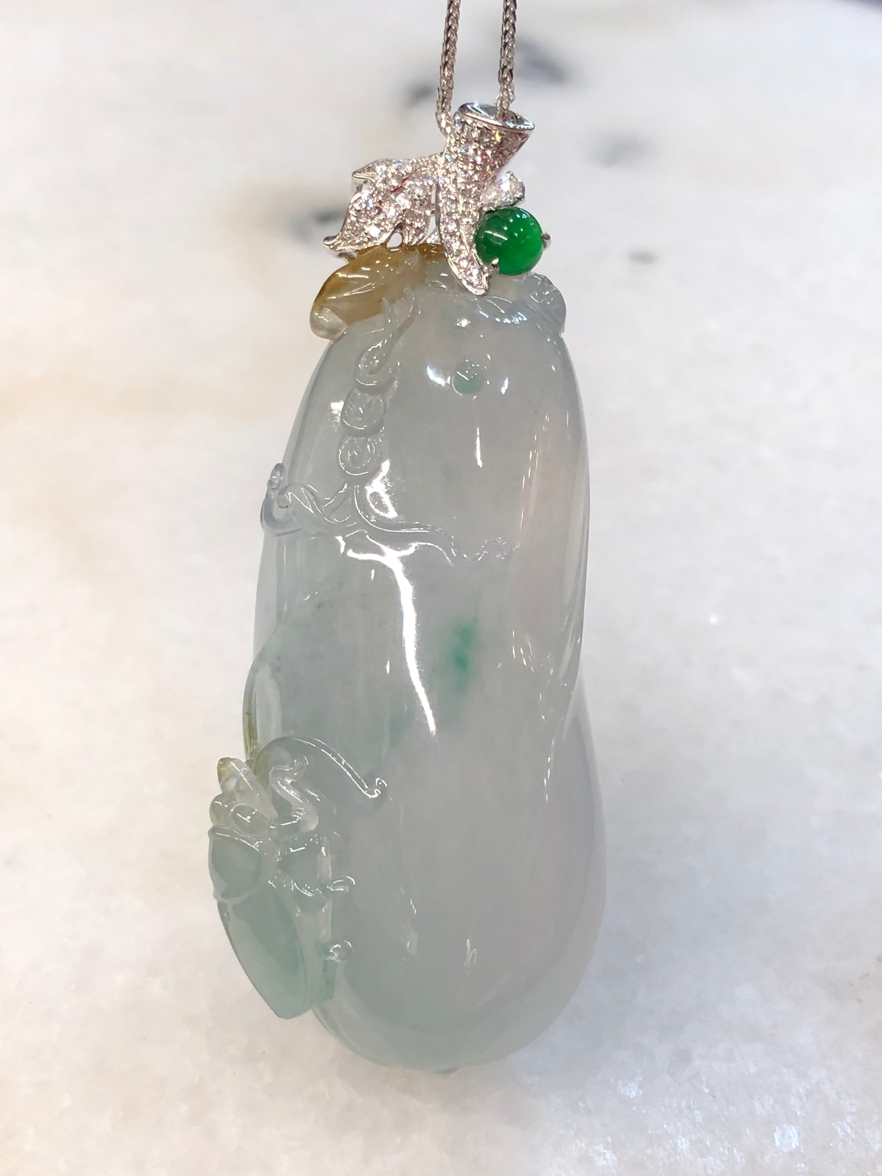 Natural Type A Icy Melon Pendant Jadeite from ClassicJade