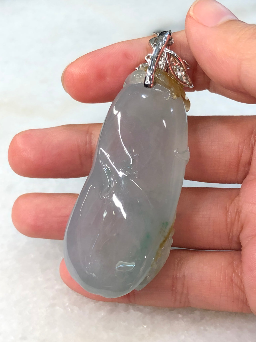 Natural Type A Icy Melon Pendant Jadeite from ClassicJade