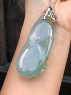 Natural Type A Icy Melon Pendant Jadeite from ClassicJade
