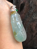 Natural Type A Icy Melon Pendant Jadeite from ClassicJade