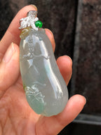 Natural Type A Icy Melon Pendant Jadeite from ClassicJade
