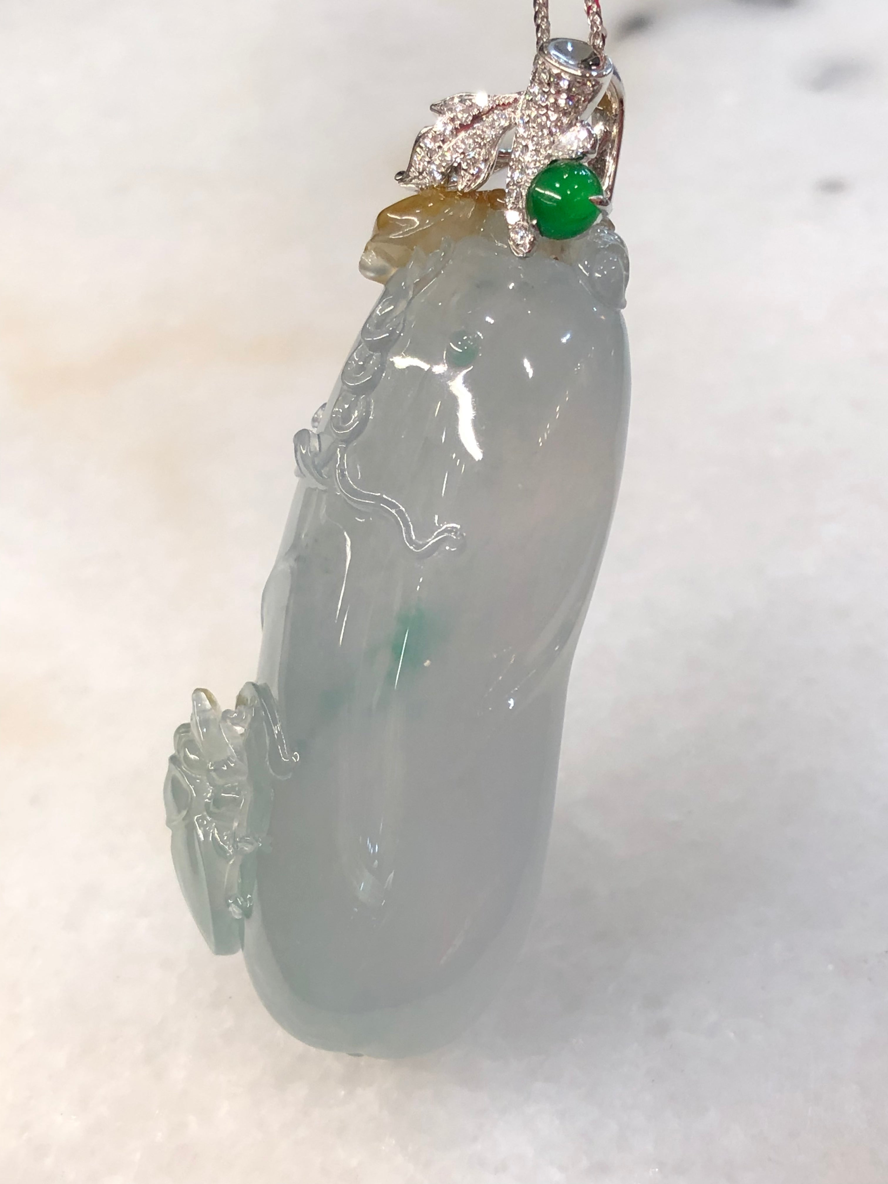 Natural Type A Icy Melon Pendant Jadeite from ClassicJade