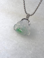 Icy Green Jade Buddha Pendant
