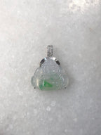 Icy Green Jade Buddha Pendant