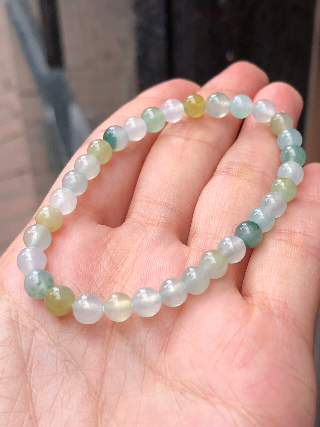 Icy Pastel Colours Jade Beads Bracelet