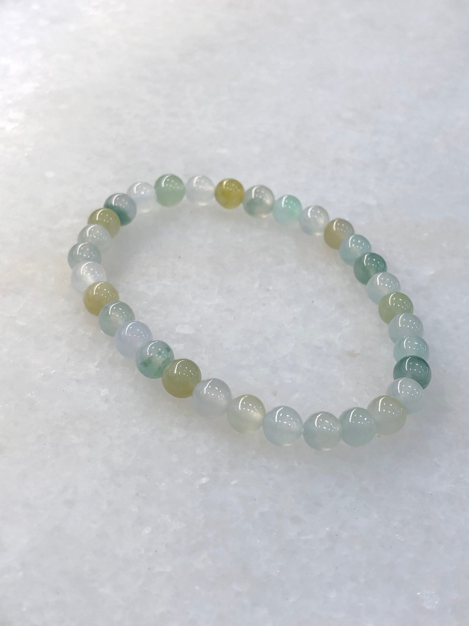 Icy Pastel Colours Jade Beads Bracelet