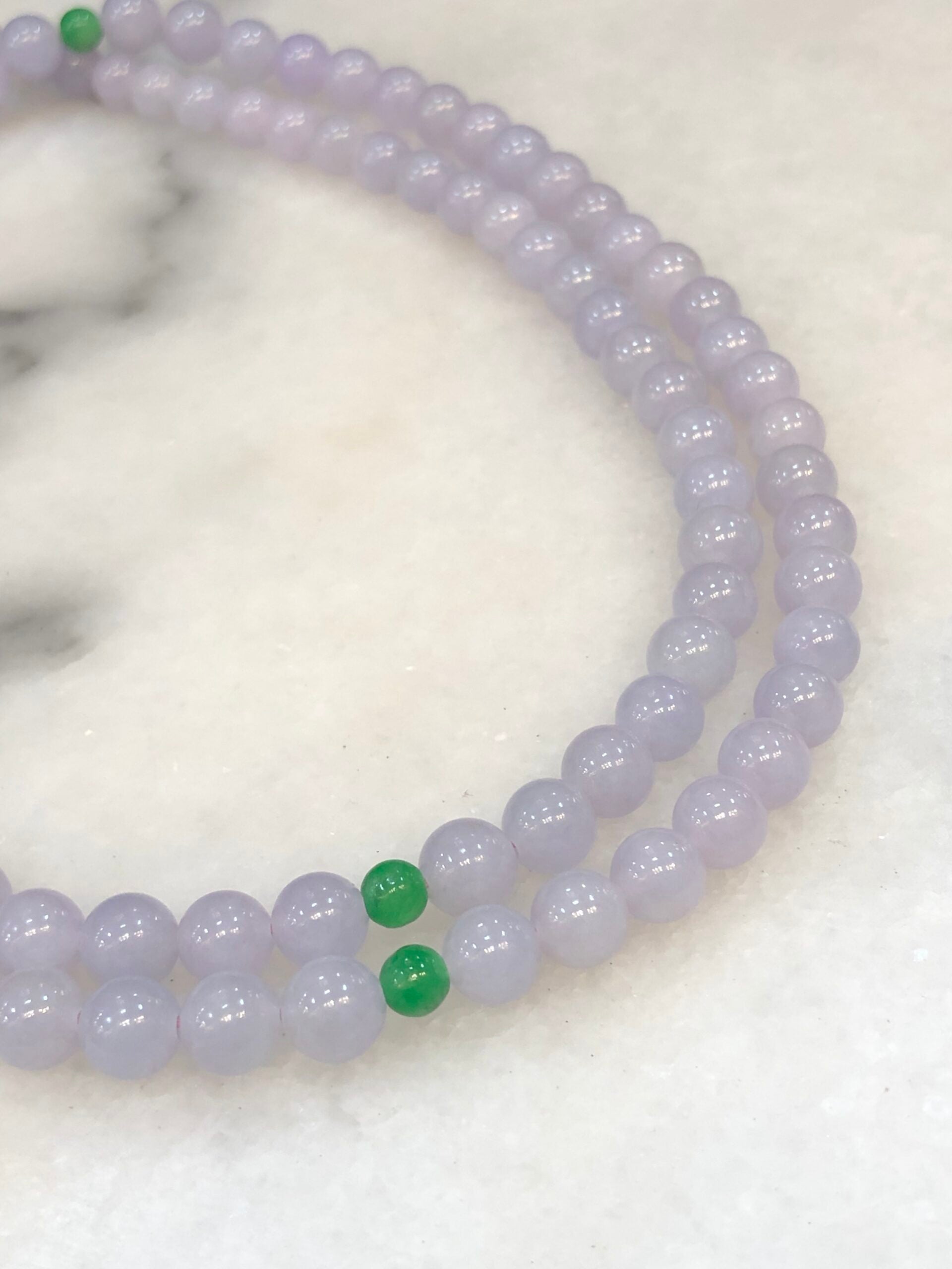 Lavender Jade Beads Necklace