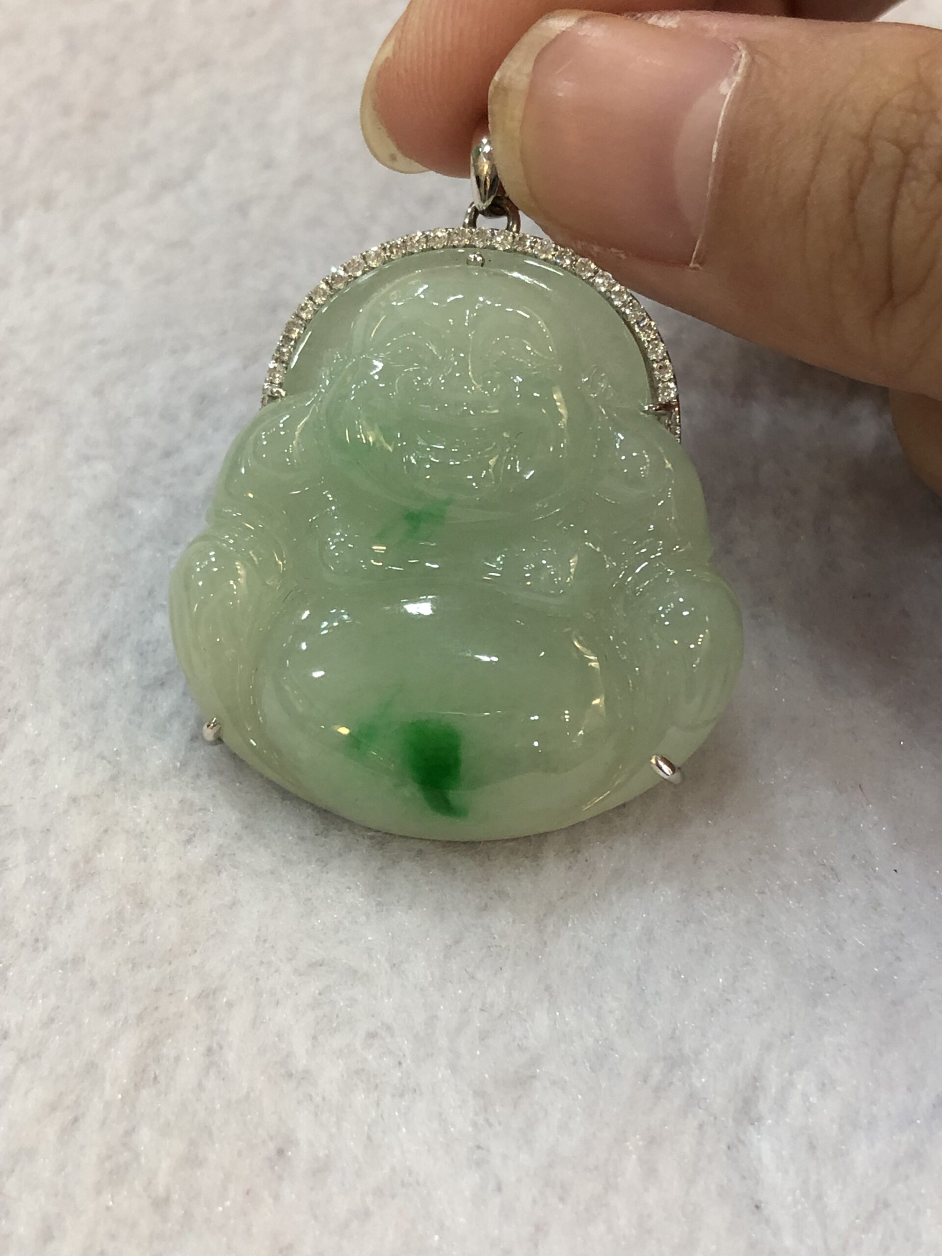 Vibrant Green Jade Laughing Buddha | ClassicJade