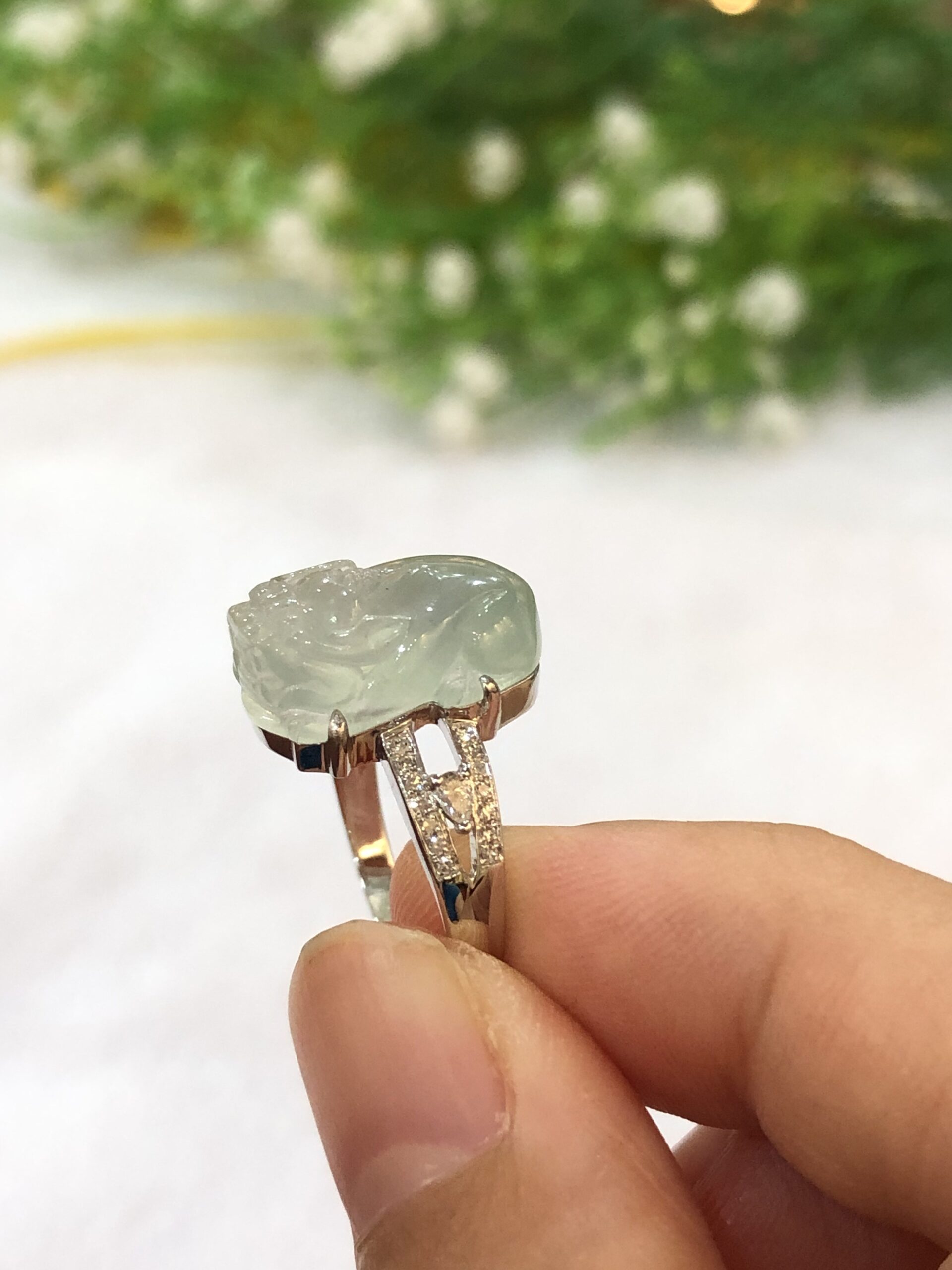 Icy Jade Pixiu Ring Jade Pixiu Ring ClassicJade