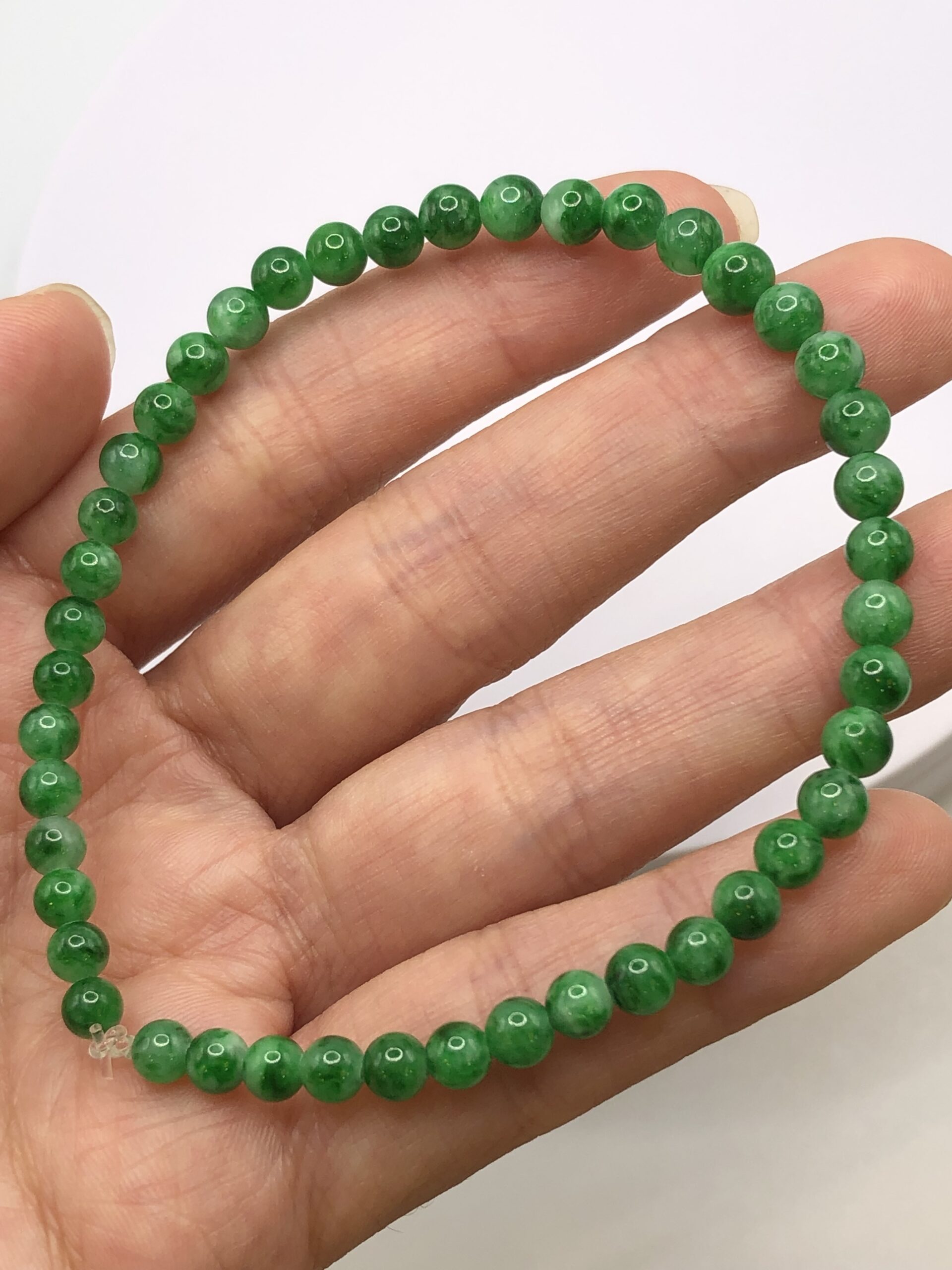 Green Jade Beaded Bracelet  Preah Ko Maitland