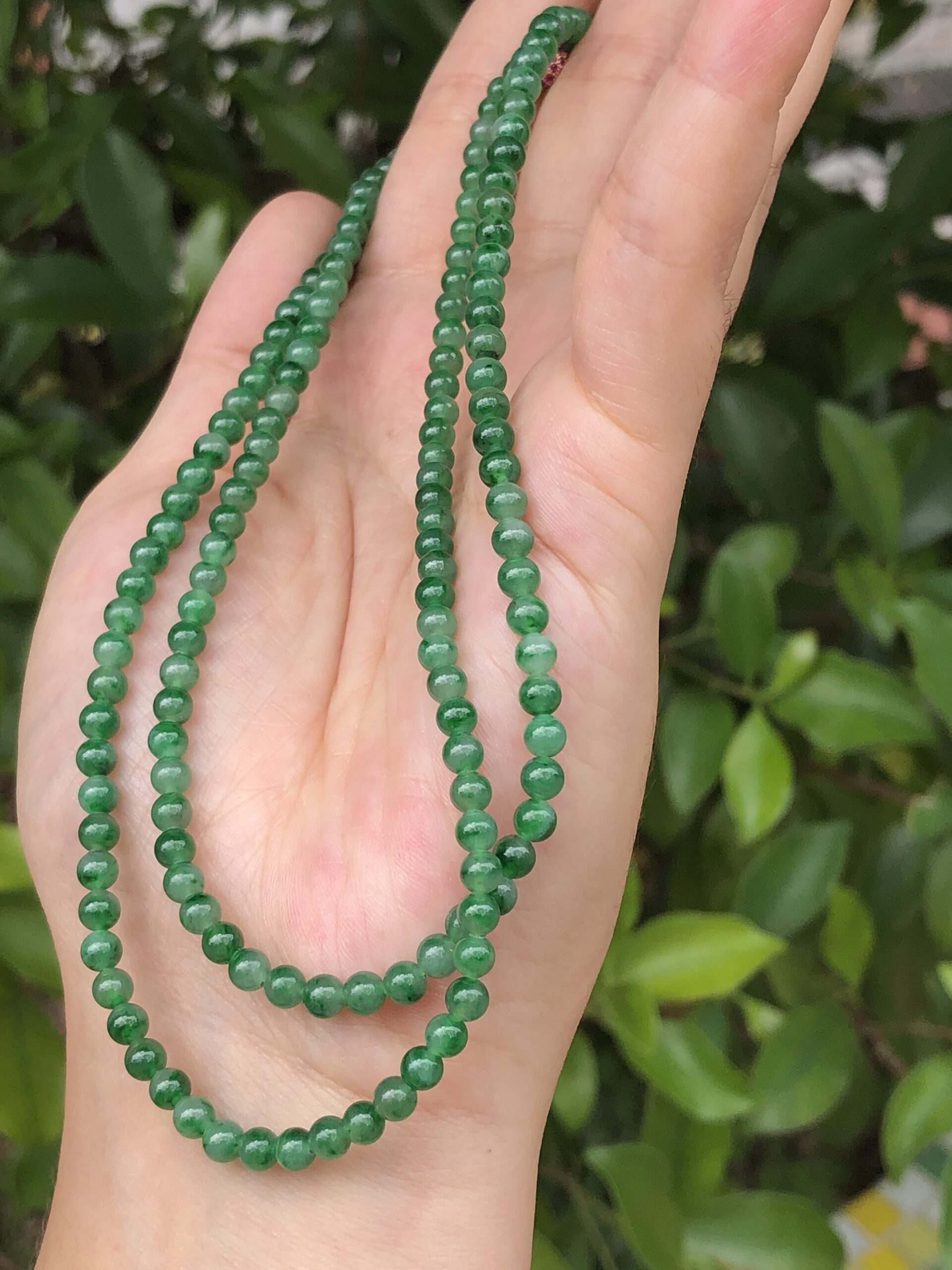 JADE BEAD NECKLACE - 60