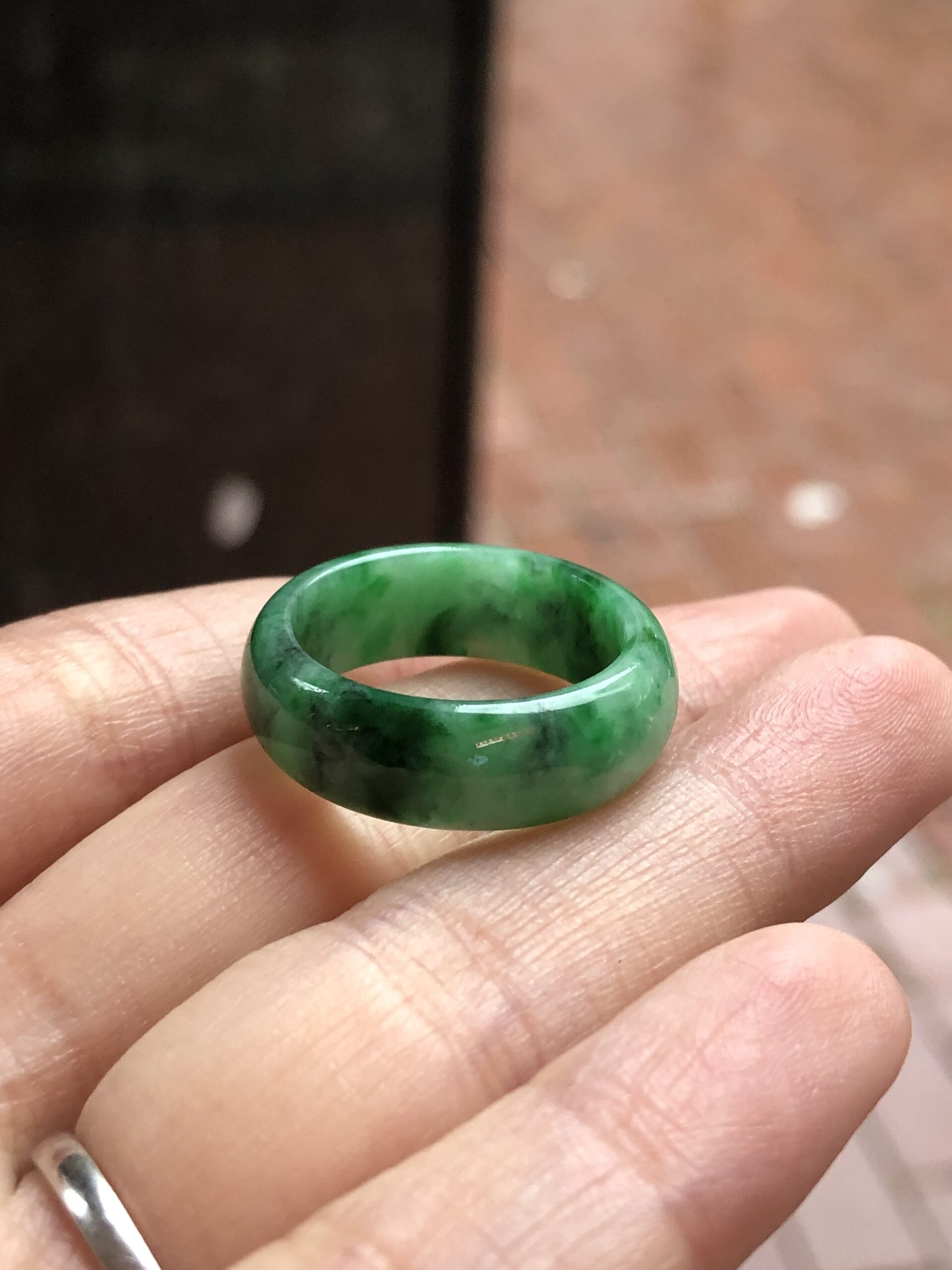 Green Jade Hololith Ring ClassicJade