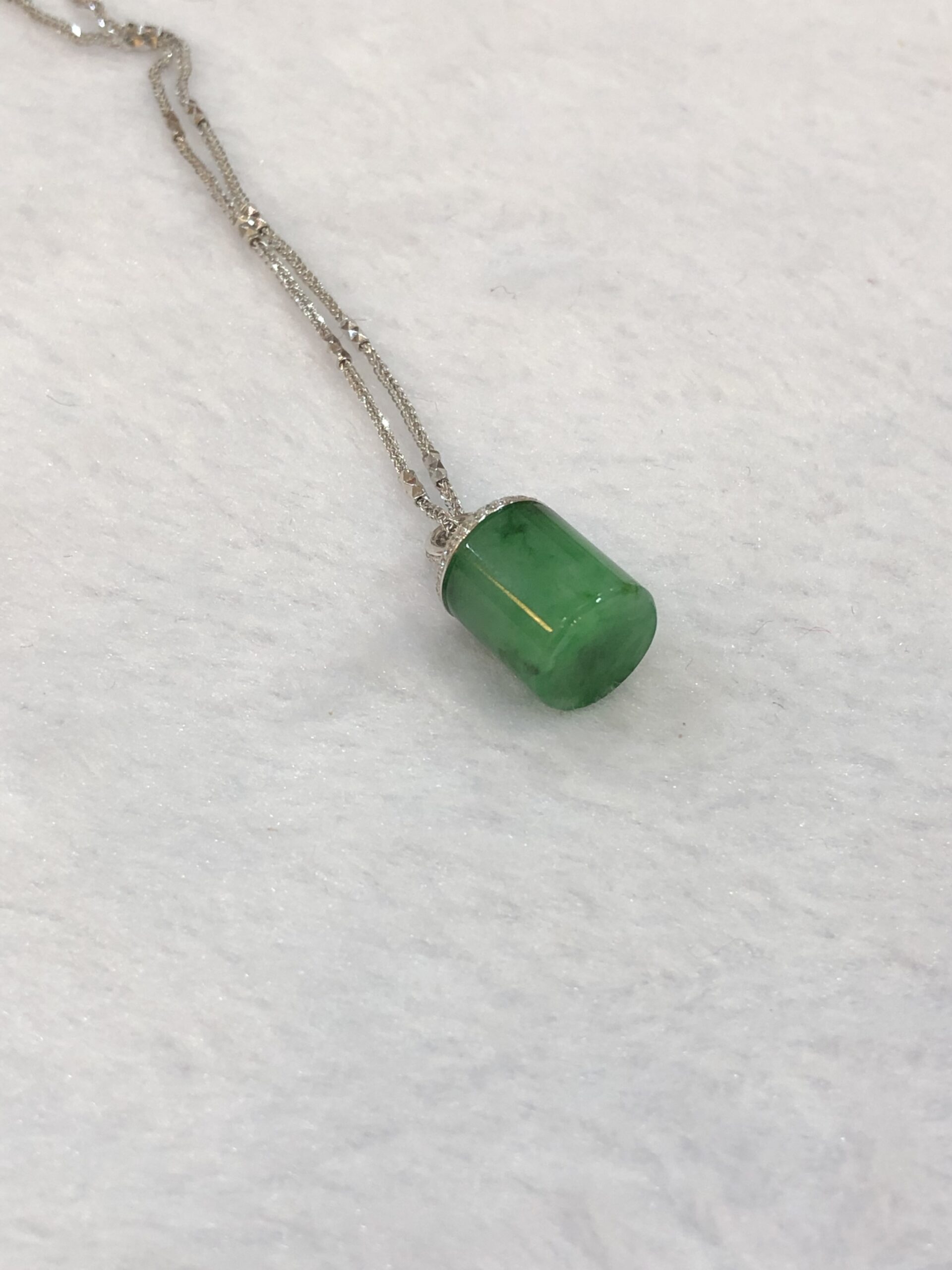 Jade barrel pendant deals
